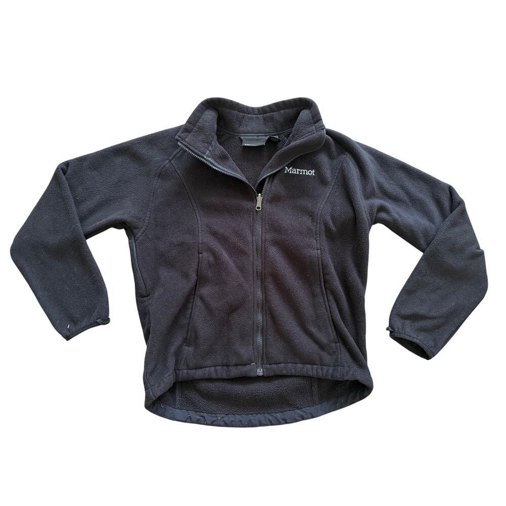 Marmot Fleece Sweater Small Full-Zip Hiking Cycling Black Warm